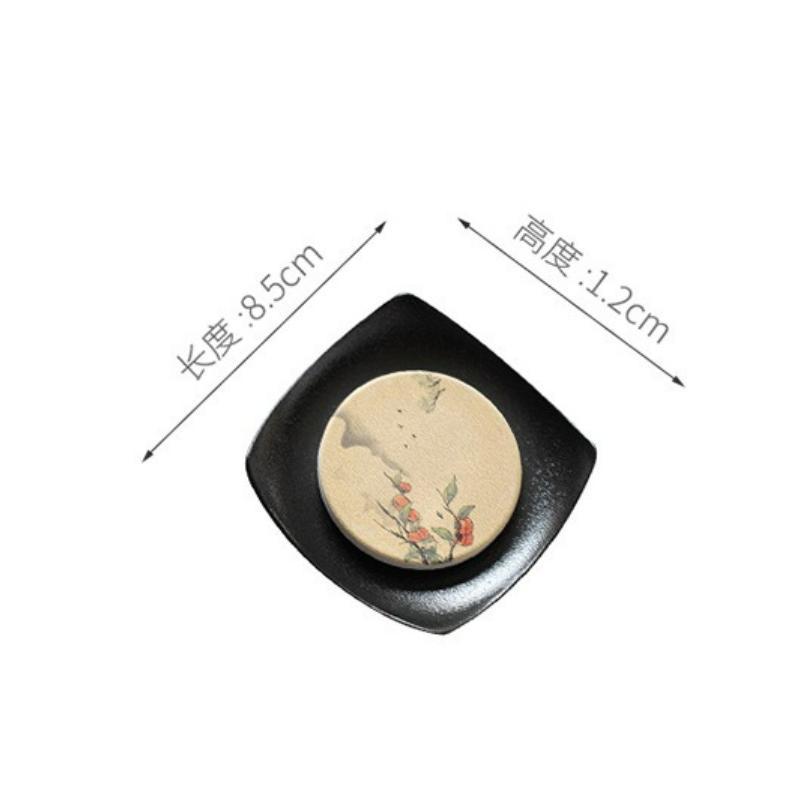 New Chinese Style Water Suction Tea Coasters Creative Pattern Coasters Antique Anti-scald Home Kung Fu Tea Ceremony Accessories