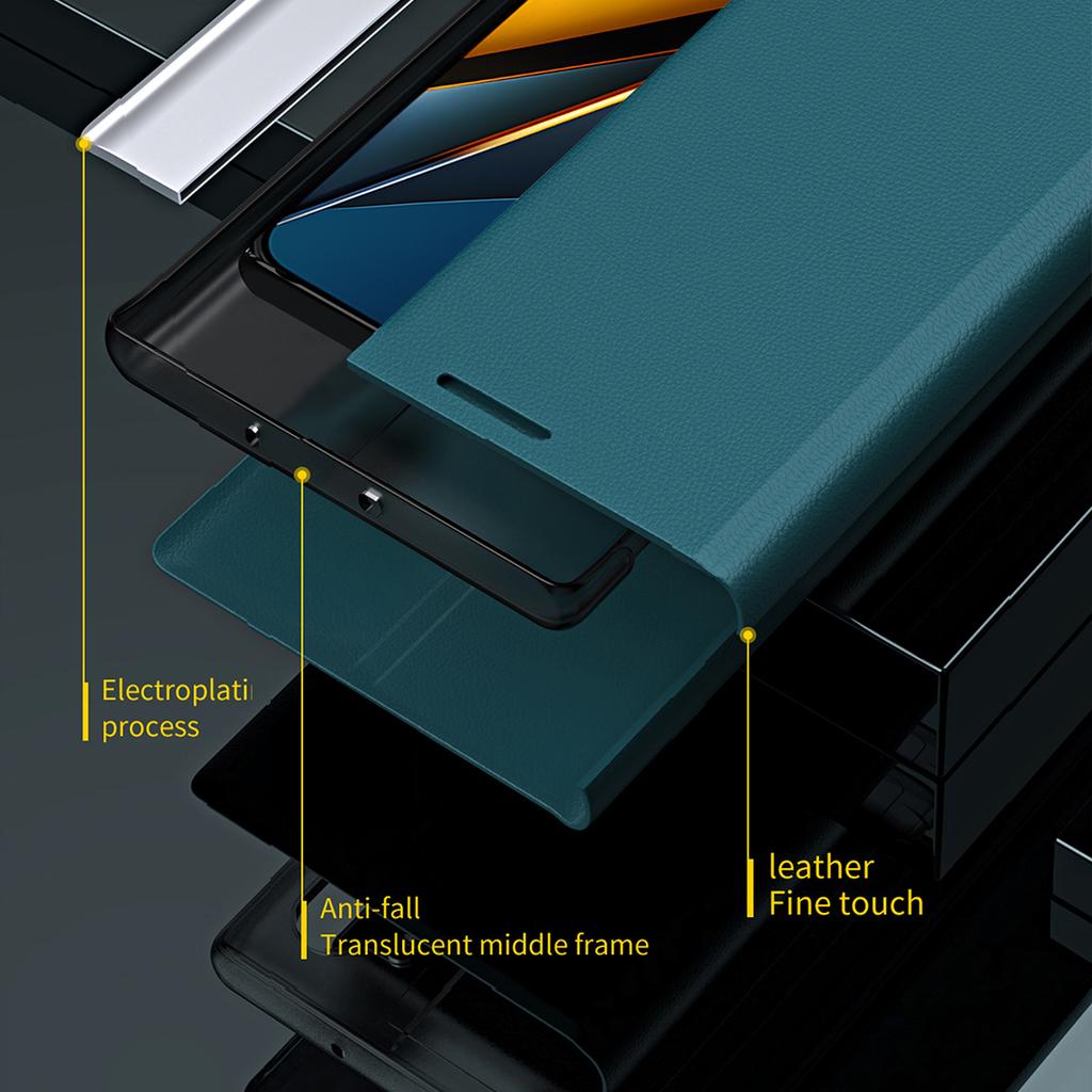 For Xiaomi Poco X6 Pro 5G/Redmi K70E 5G Case Electroplating Foldable Stand Phone Cover