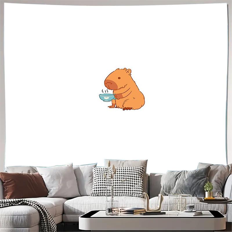 

Cute Capybara Tapestry Wall Hanging Anime Aesthetic Room Decor Dorm Decor Cozy Home Decor Gift Trendy Wall Art Nature Lover Gift 74x94cm(29x37in)