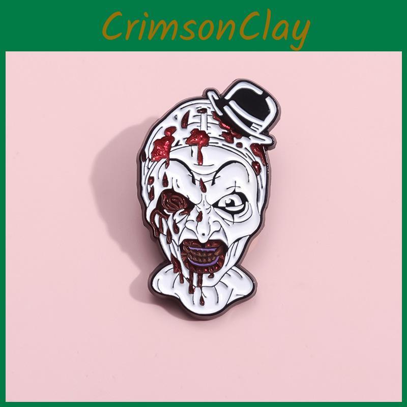 Creative New Halloween Series Clown Horror Brooch Decorative Skull Metal Badge