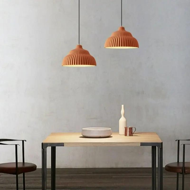 Industrial pendant light Dining Room design Nordic modern cement light minimalist Vintage Kitchen island loft pendant light