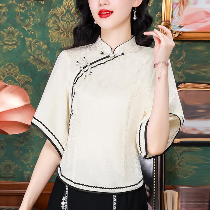 

Новый летний новый китайский ретро-китайский стиль Модифицированный топ M