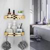 304 stainless steel golden triangle bracket corner bracket bathroom triangle storage rack toilet wall bracket bath accessories