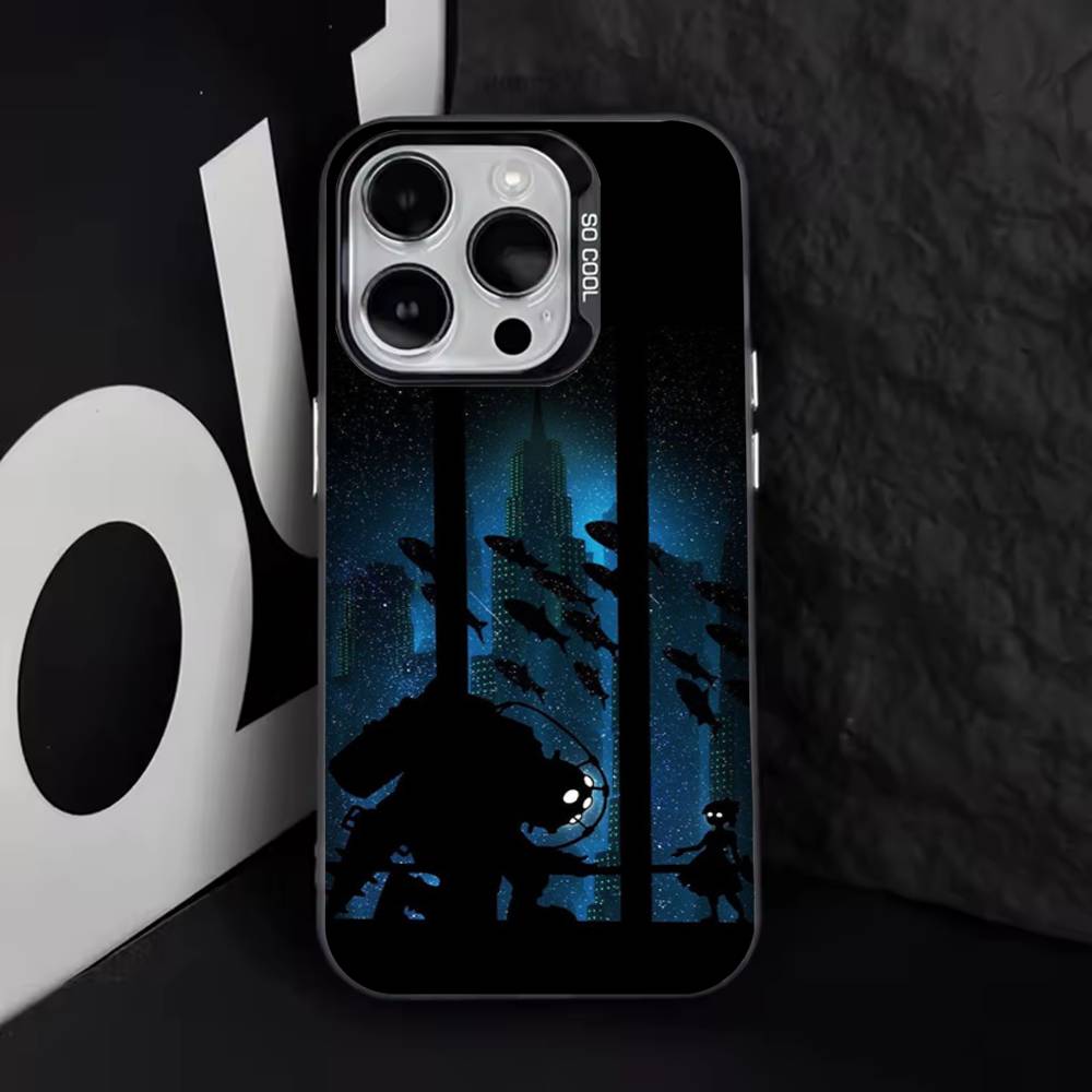 B-Bioshock-k I-Infinite Game For iPhone17,16,15,14,13,12,11,Pro,Max,Plus,E,Air,Mini Anti Fall Black Matte Hard Bumper Phone Case iPhone17