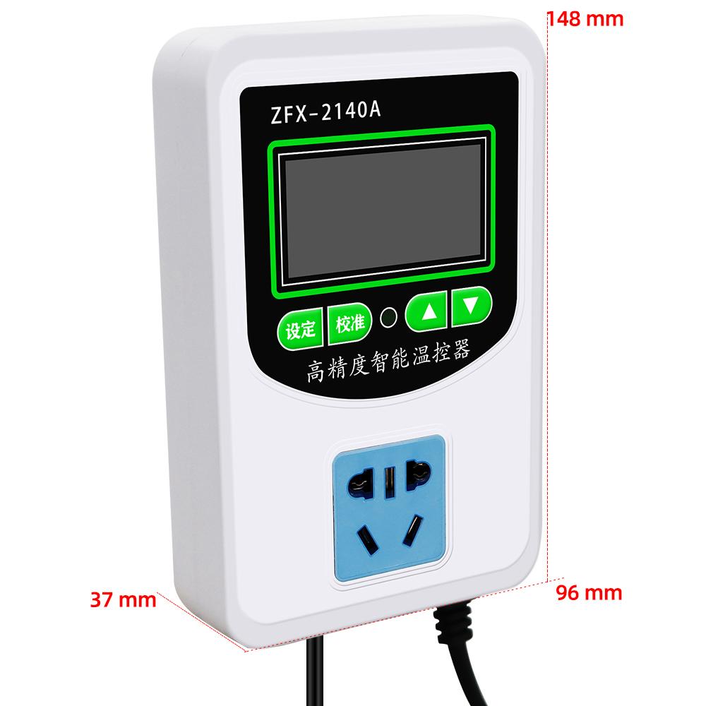 ZFX-2140A High Precision Intelligent Thermostat Microcomputer Thermostat Temperature Controller Switch(US Plug) 2200W-3500W