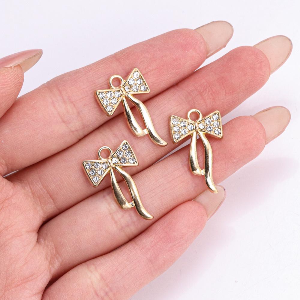 

10Pcs Exquisite Zircon Alloy Sun Moon Pendant Handmade Jewelry Making Necklace Earrings Charms Diy Craft Accessories Findings