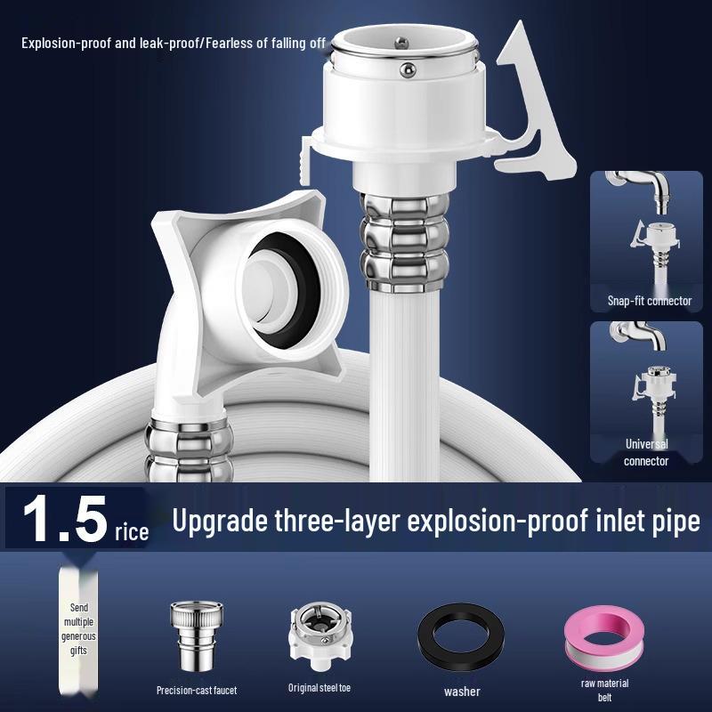 

Автоматична пральна машина Подовжувач шланга подачі води з адаптером для крана та з єднанням стоп-клапа