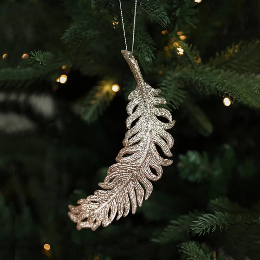 Gold Christmas Hanging Decoration Shimmering Plastic Hanging Pendants Crown Xmas Tree Party Supplies Christmas Tree Ornament