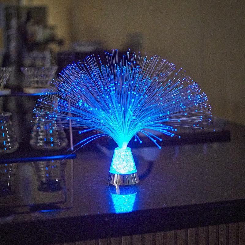 Colorful Fiber Optic Starry Night Bedside Lamp for Bedroom Ambiance