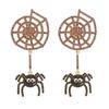 Exaggerated Personality Earrings Female, Full of Diamond Spider Web Fun Earrings Halloween Funny Earrings