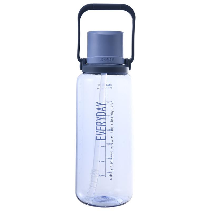 Water Bottlelogo Large Capacity Sports Portable Plastic Water Cup Portable Leak-proof Fitness Water Cup Boys and Girls Sports Kettle