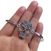 Gothic Skull & Rose Flower Charm Bracelet for Women, European Punk Statement Jewelry, Elegant Ladies Charm Bracelets