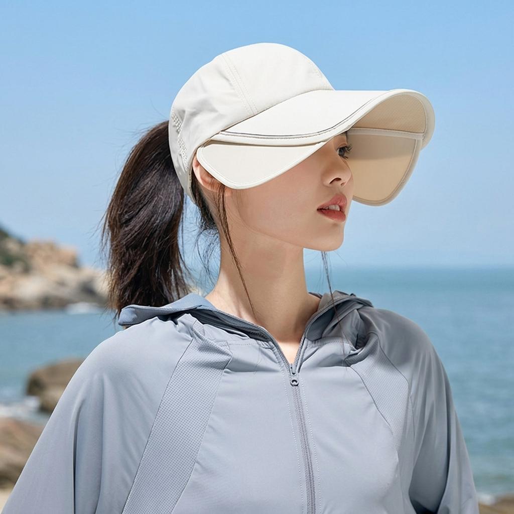 Wide Brim Sunscreen Baseball Hat Women Sun Protections Hat Wide Brim Outdoor Sports Cap with Adjustable Fit Sport Outdoor Hat