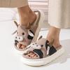 Universal Cow Print Linen Slippers: Cute, Non-Slip, Odor-Proof, Four Seasons, Thick Sole