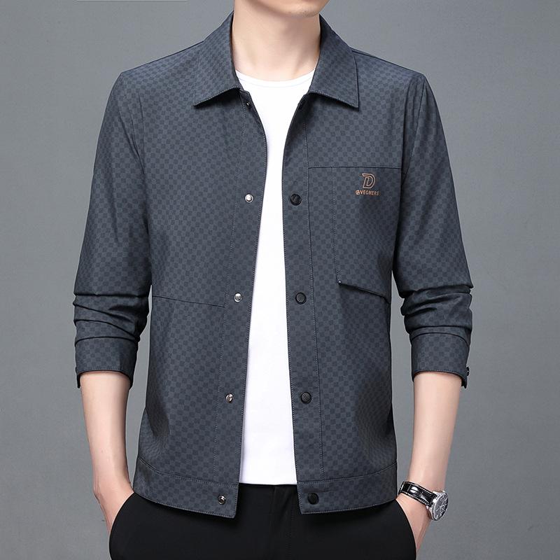 

Весенняя новая модная куртка в корейском стиле, красивая мужская универсальная повседневная однотонная куртка 4XL серый