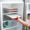 Large Transparent Japanese Square Refrigerator Storage Box - Single Layer Plastic with Seal for Freshness