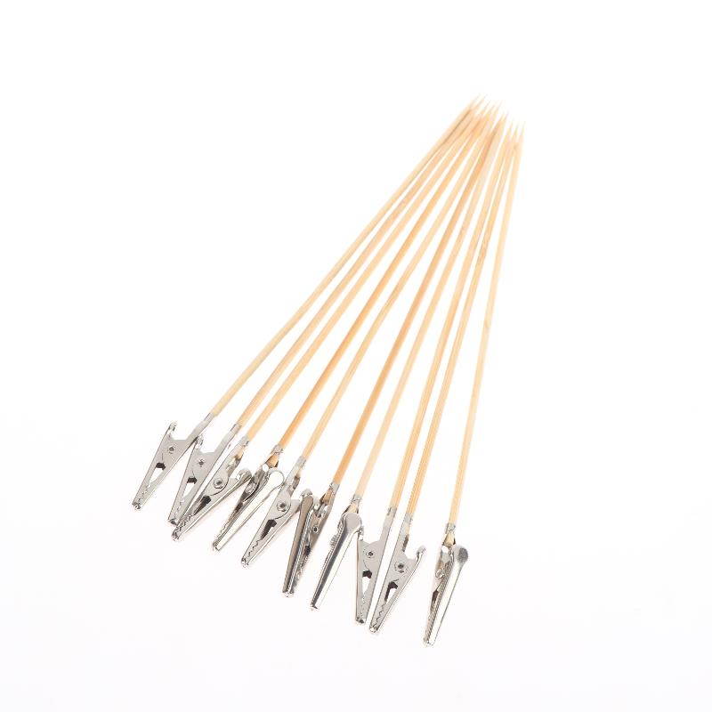 10/20/50Pcs DIY Accessories Wood And Metal Painting Stand Alligator Clip Stick Modeling Tool For Airbrush Model Part