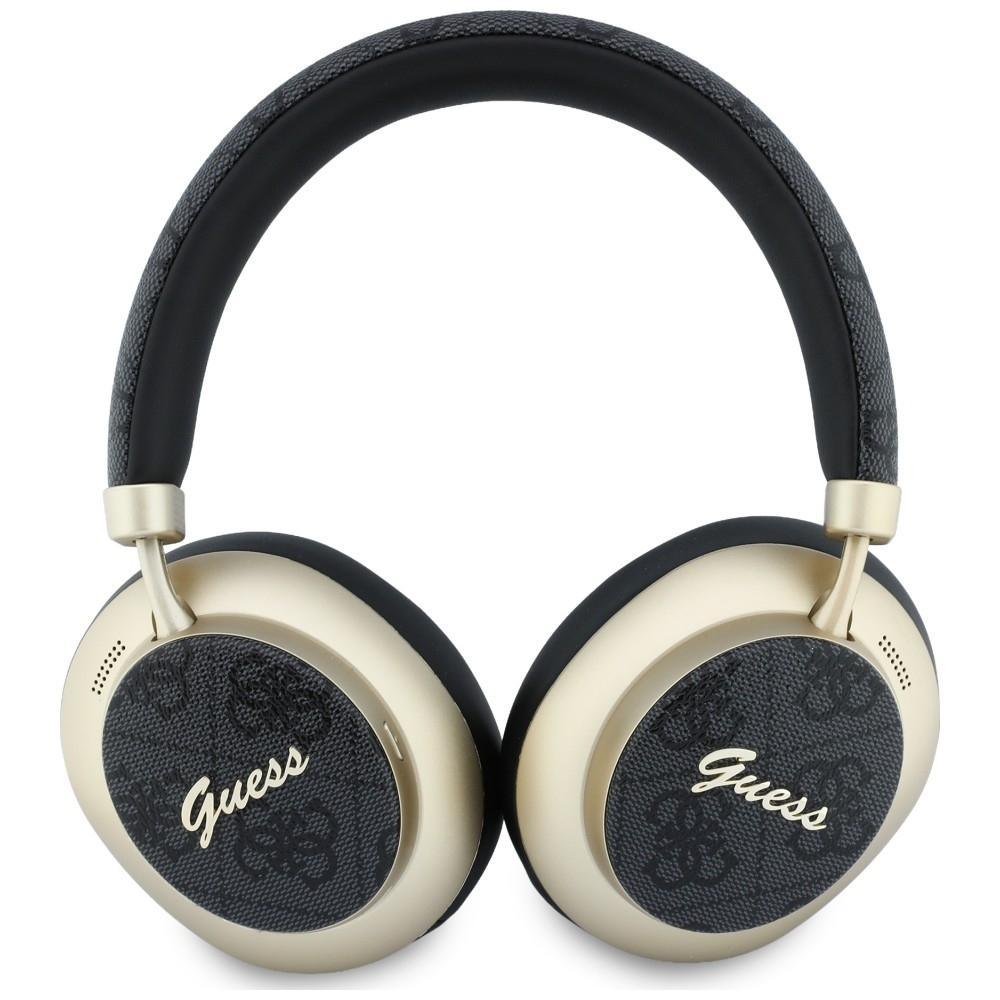 Guess Bluetooth ENC 4G Gold Script Metal Black Over-Ear Headphones