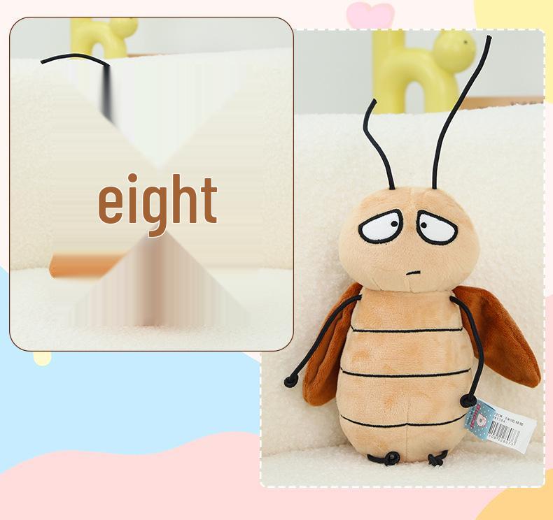 Adorable Cockroach Plush Toy - Cute Dorky Bread Design, Perfect Birthday Gift