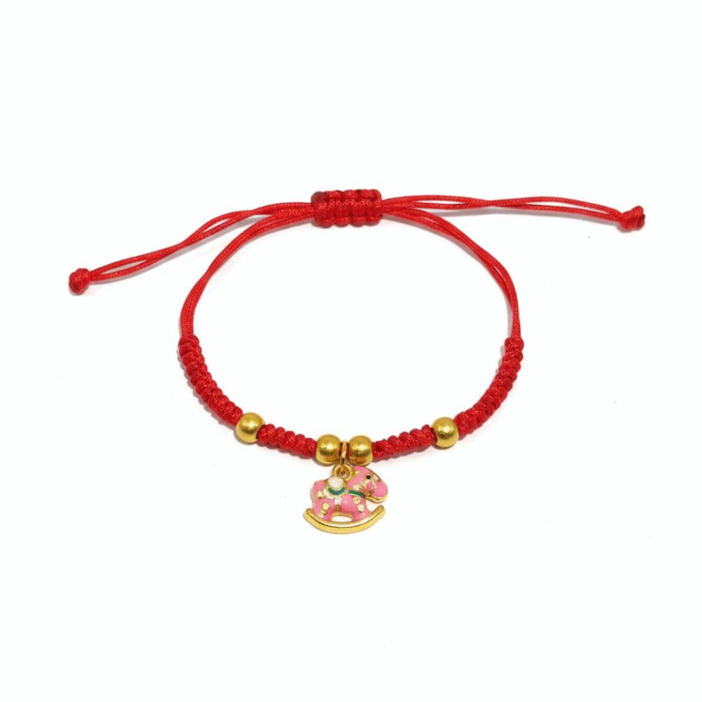 Chinese Style Horse Year Bracelet 2026 Horse Year Fortune Bracelet Lucky Pony Red Rope  Girls