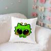 Cute Green Alien Cat Case Plush Fabric Soft Pillowcase Double Sided Print Cushion Cover Household Gifts