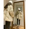 Design Sense Women's Winter 2024 Thickened Warm Loose Style Cotton Jacket with Diagonal Zipper