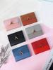 New Style Tri-fold Ladies' Wallet - V-shaped Retro Card Holder, Frosted PU Leather, Simple Student Money Clip