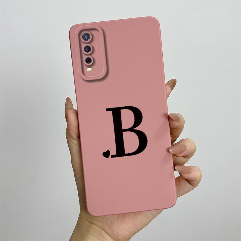 For Vivo Y20 Case Vivo Y20s Y20I Y20SG Y20G Phone Case Vivo V2029 V2027 V2032 Case Luxury Letters Square Shockproof Back Cover