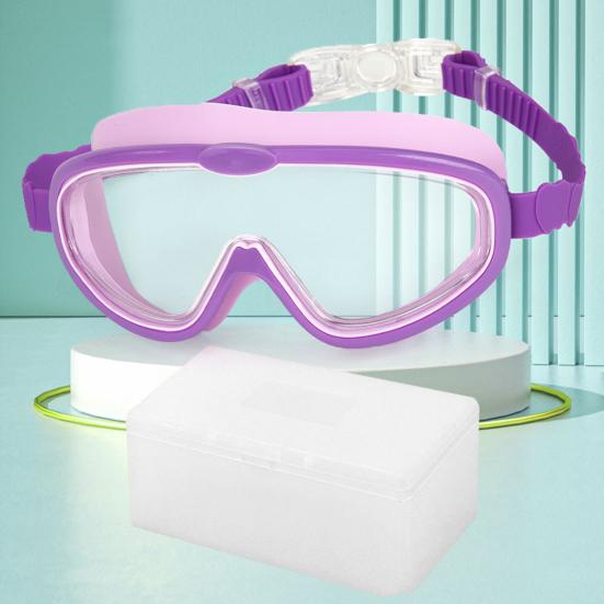 Children's Swimming Goggles Anti-Fog Waterproof Pool Glasses High-Definition Clear View Swim Goggles for Kids 6-14