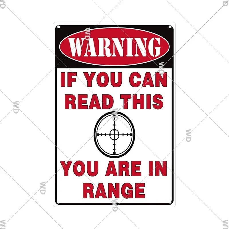 CautionCharm Vintage Metal Plaque - Warn Slogan Design - Great for Door, Factory & Home Wall Decor - Retro Caution Sign Poster