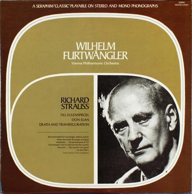 LP Record WILHELM FURTWANGLER, WIENER PHILHAR - R. Strauss: Till Eulenspiegels Lust 60094 Seraphim 1969 US Classical Used