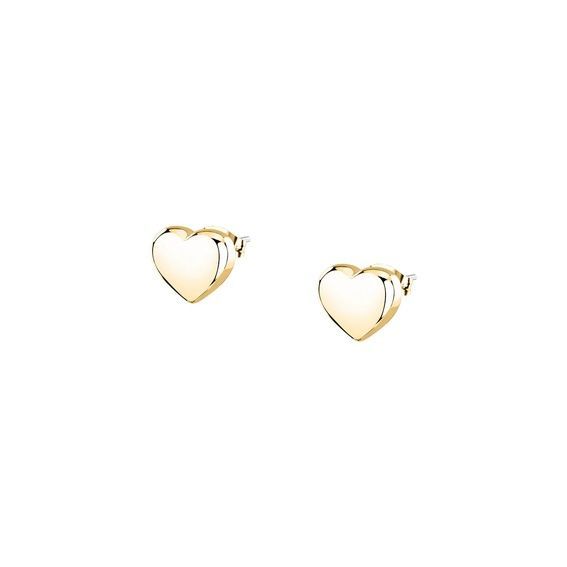 Morellato Intrecci Gold Tone Steel Earrings With Heart Symbol SAZC16 For Women