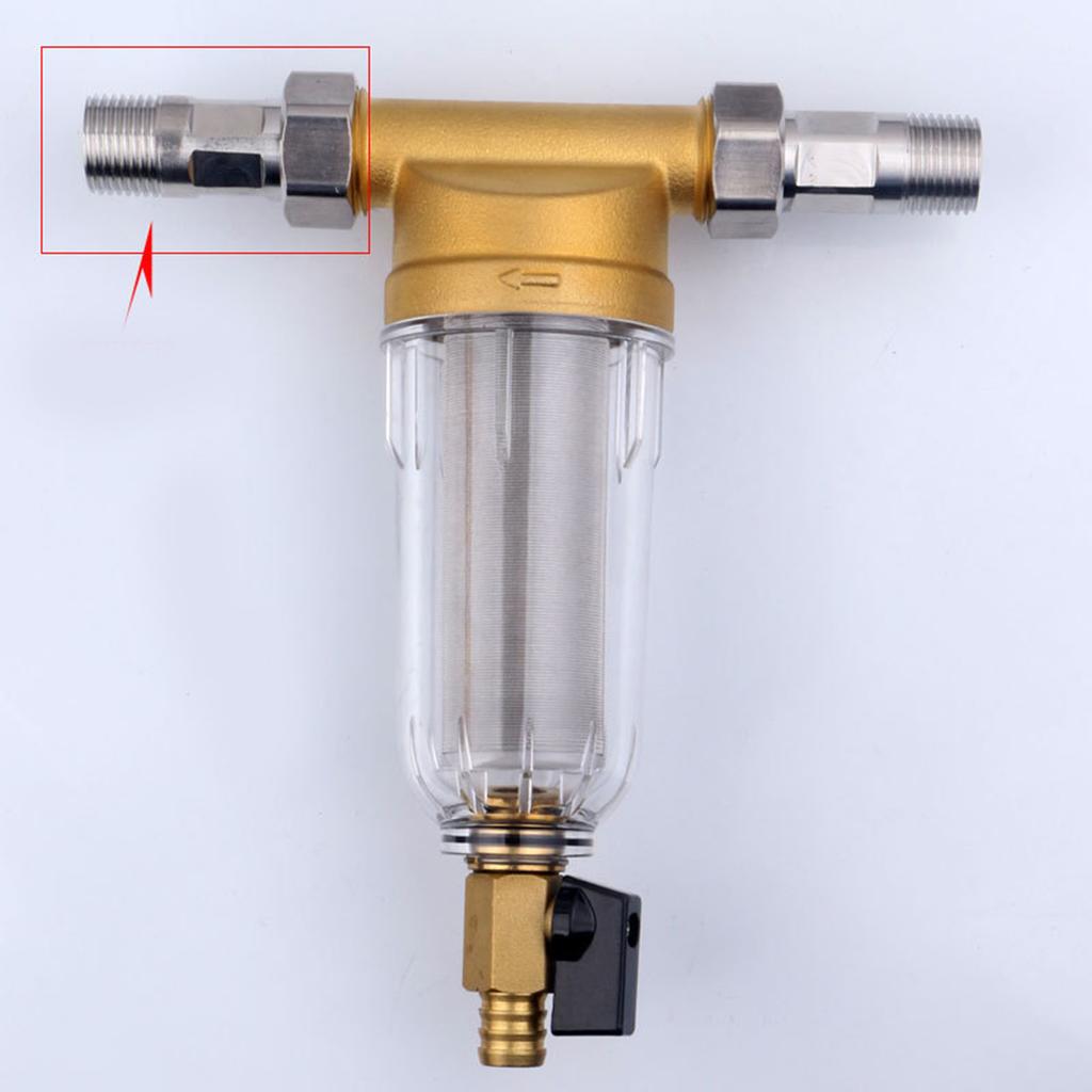 4Pcs Stainless Steel Water Pipe Reducing Union 1/2inch Male 3/4inch Female Threaded Connector With Seal Washer Enduring