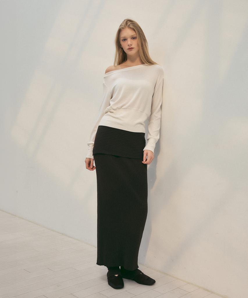 Cita Every Day Comfort Knit Long Skirt_Cts622(Cocoa)