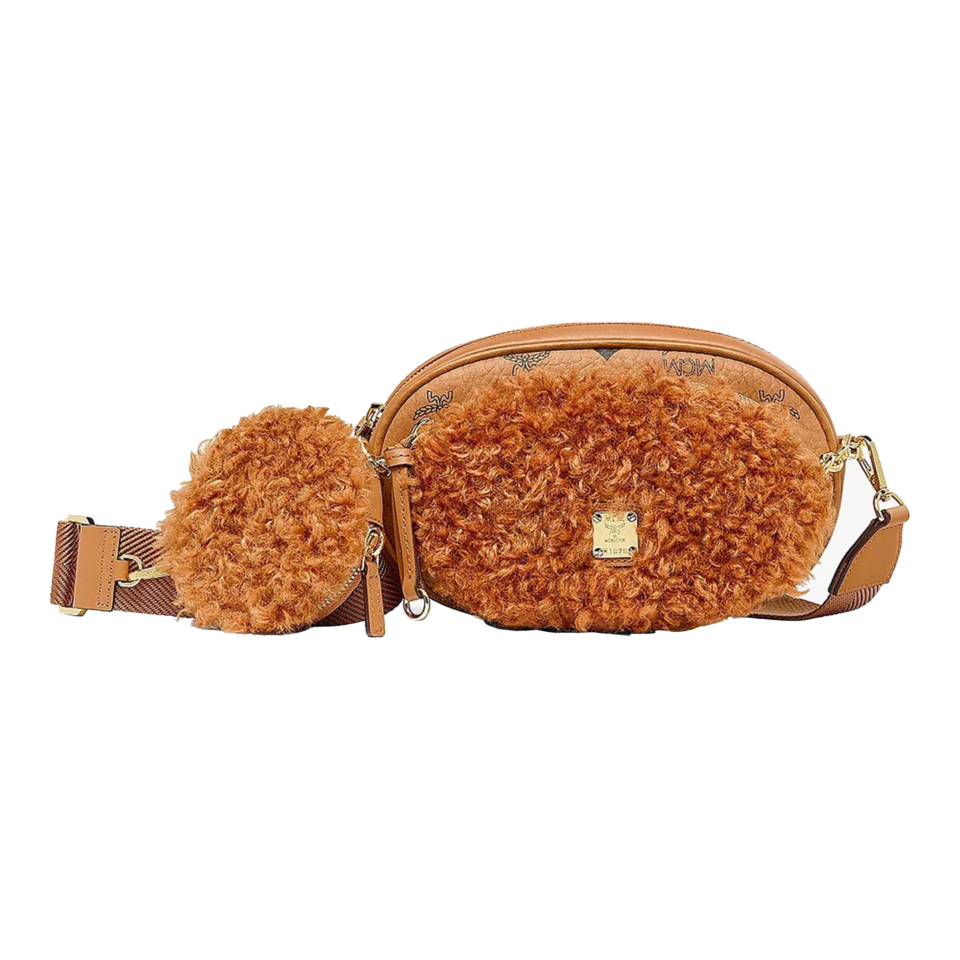MCM Nepbont Visetos 3-in-1 Crossbody Tas Unisex Schoudertas Bruin MWRBASX02CO001 Basic Set (Bag+Dust Bag)