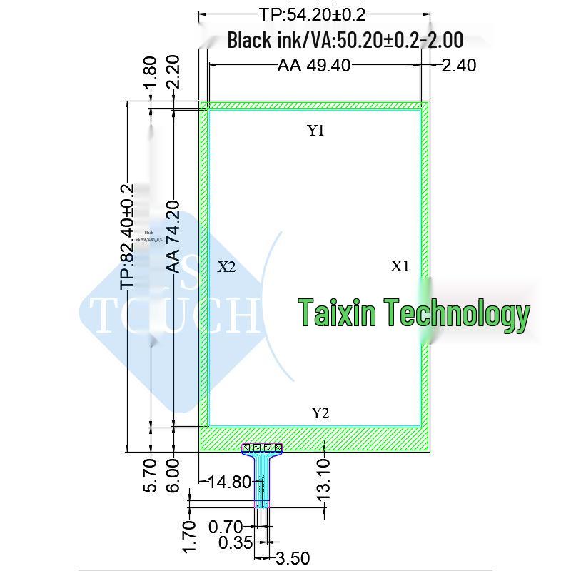 3.5-Inch Resistive Touchscreen Panel Compatible with SPI LCD Color Screens