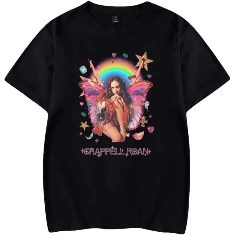 Chappell Roan Fairy Merch Short Sleeve TShirt Women Fashion Round Neck Top 100 Cotton Casual Fashion Cute TShirt Breathable
