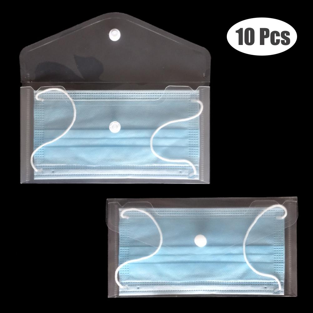 

10PCS Face Cover Storage Bag Plastic Case Holder Face Cover Clip for Kids Teens Adults