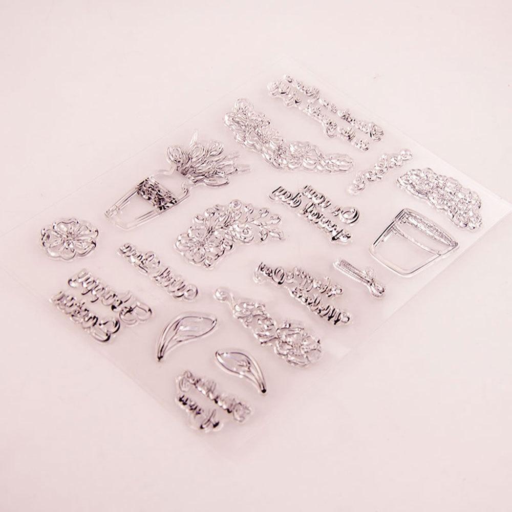 Vase Transparent Clear Stamp For DIY Scrapbooking/Card Making/Kids Christmas Fun Decoration Supplies