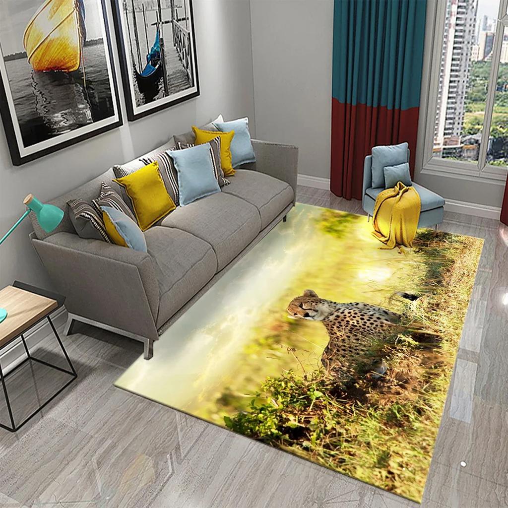 3D Lovely Forest Wildlife Carpet for Kitchen Floor Mat Bedroom Living Room Long Bedside Area Rug Hallway Carpet Entrance Doormat