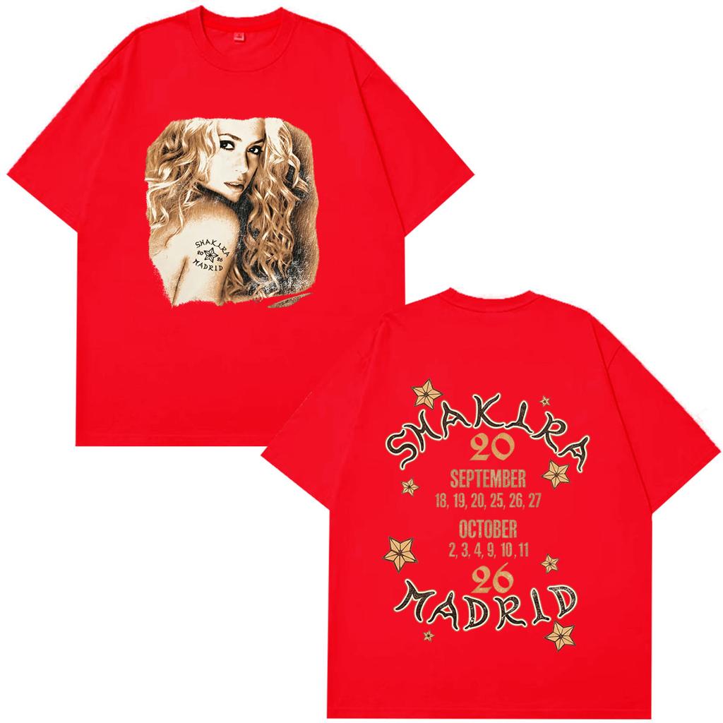 Shakira Las Mujeres Ya No Lloran 2026 Tour Print T-shirts Men Women Fashion T-shirts Casual Cotton Oversized Vintage T-shirts