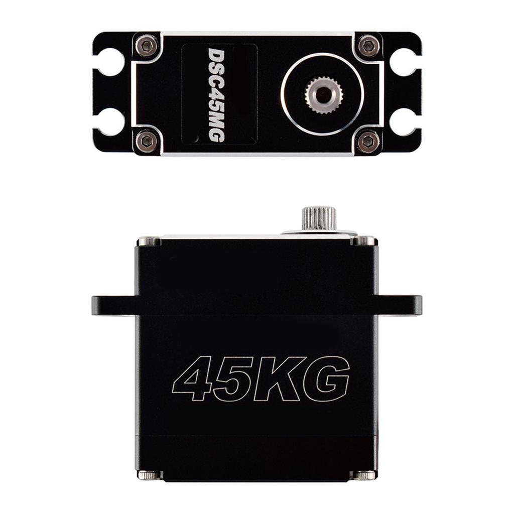 High Torque Digital Steering Servo for Car Truck Robot DSC45MG 45KG Servo Coreless Motor Control Angle 180 Degree