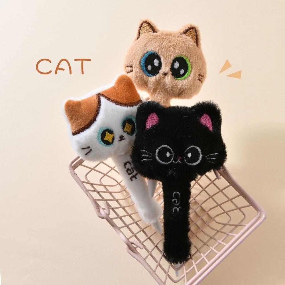 Cute Cat Style Gel Pens 0.5mm Tip Black Ink Quick-drying Pen Signature Pen School Offce Use