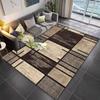 Modern Geometric Block Area Rug Crystal Velvet Living Room Carpet Non Slip Red Black Gray Pattern Bedroom Dining Floor