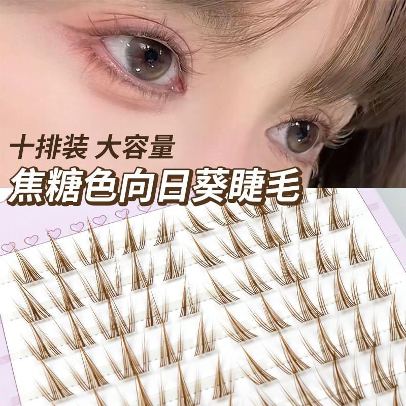 SIDIT - Natural Crisscross Colored Cluster False Eyelashes