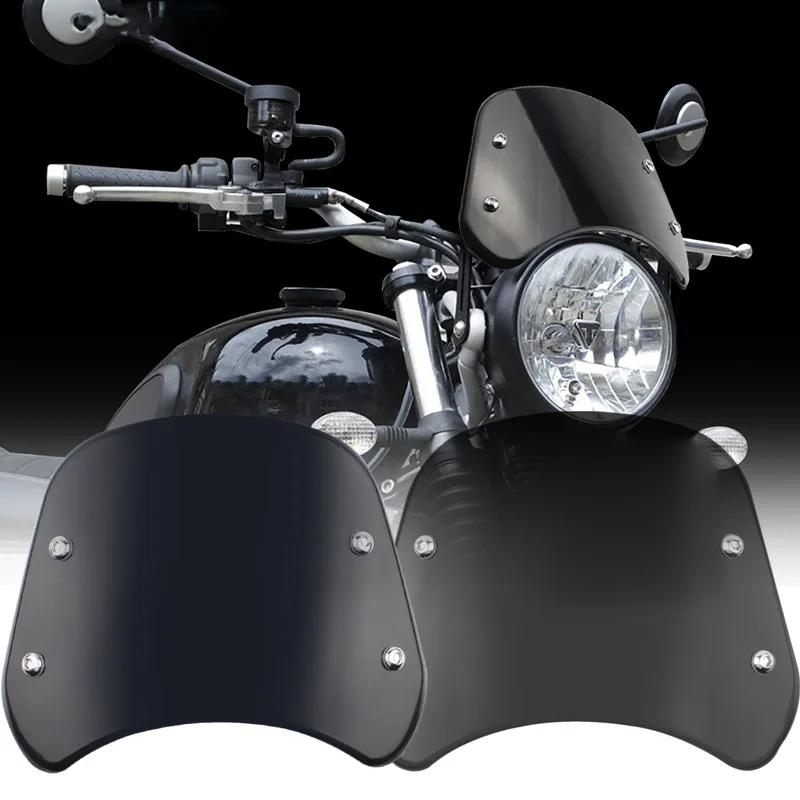 1pcs Motorcycle Shield Retrofit 5-7 Inch Headlight Windscreen Motorcycle Front Windscreen