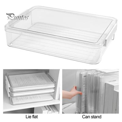 Scatola portaoggetti in plastica formato A4 trasparente impilabile contenitore organizer documenti certificati album di ritagli artigianato forniture artistiche