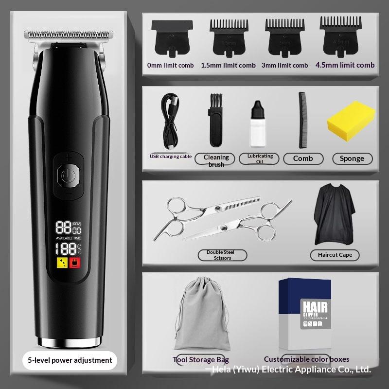 New Style Hair Clipper Household Hair Clipper 5-block Electric Clipper Shaving Head Men's Own Clipper Household Oil Head Carving Push Razor