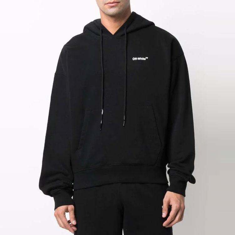 Off-White Sudadera con capucha Caravag Arrow Negro/Blanco Hombre Tops OMBB037C99FLE0031001