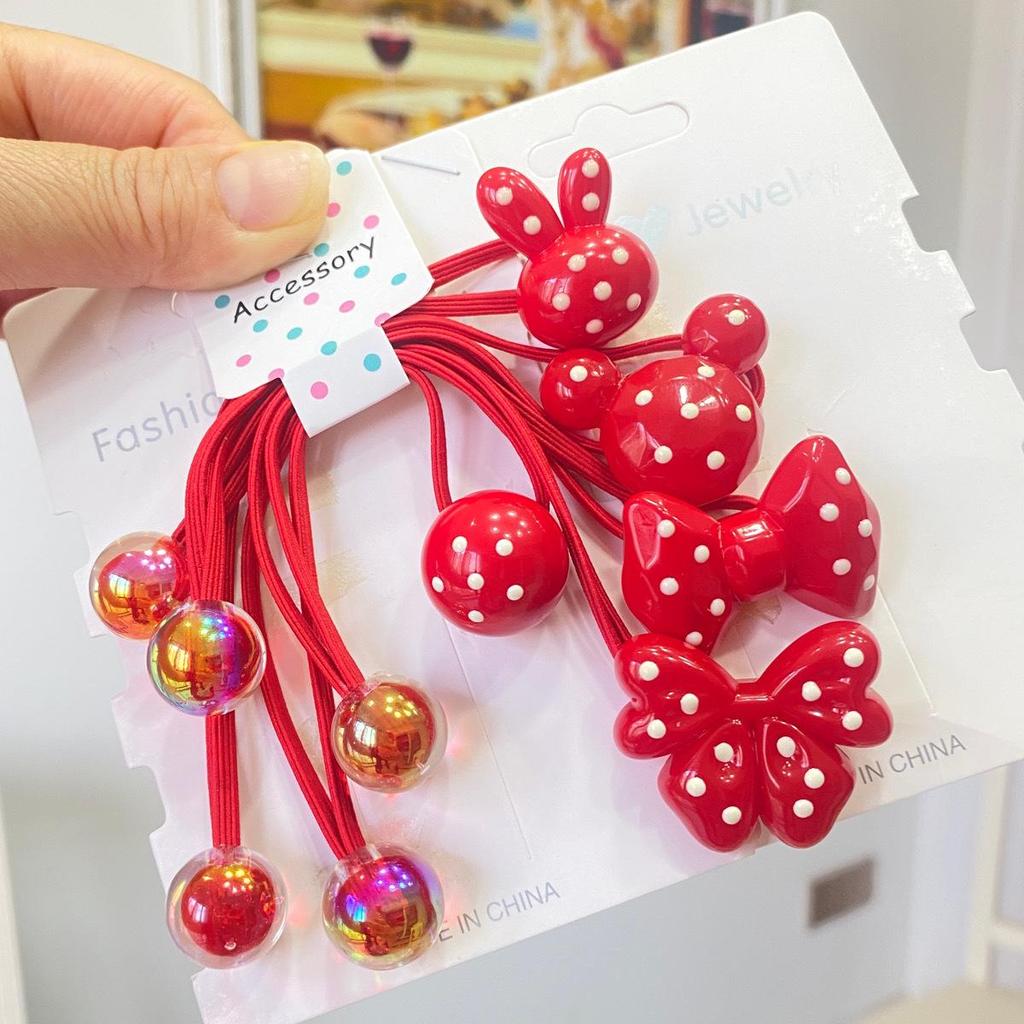 Girls' Cartoon Hair Ties - Colorful Jelly Candy Scrunchies, Elastic Rubber Bands for Kids and Babies, Cute Headwear Accessories.